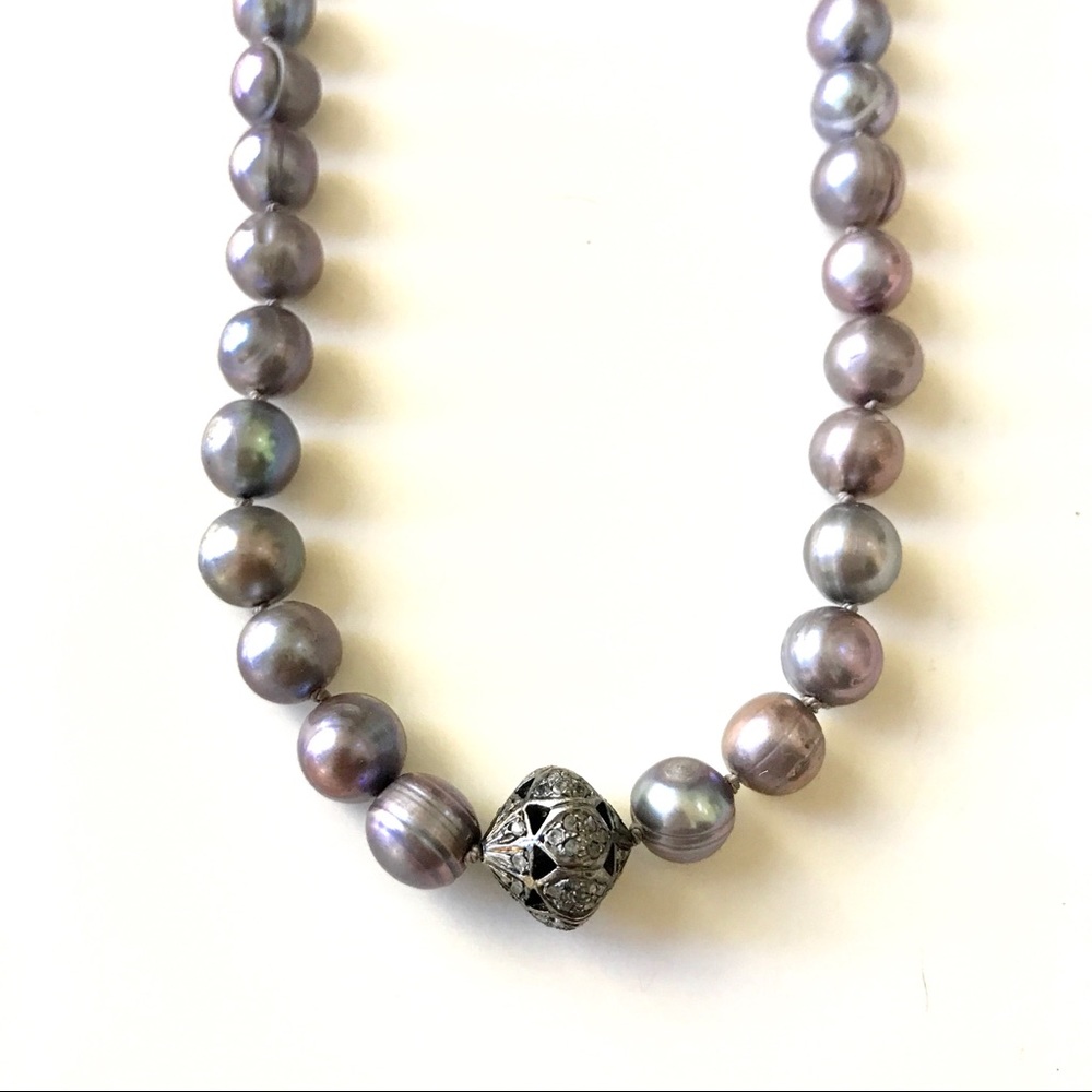 Tahitian Pearl Diamond Necklace